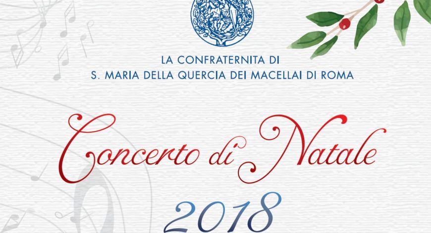 Concerto di Natale della Confraternita sabato 8 dicembre 2018