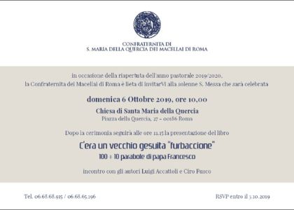 Domenica 6 Ottobre 2019: Riapertura dell’anno pastorale