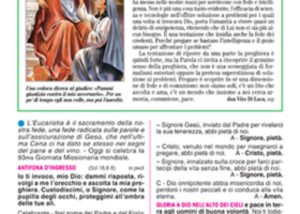 XXIX DOMENICA DEL TEMPO ORDINARIO – Domenica 20 ottobre 2019